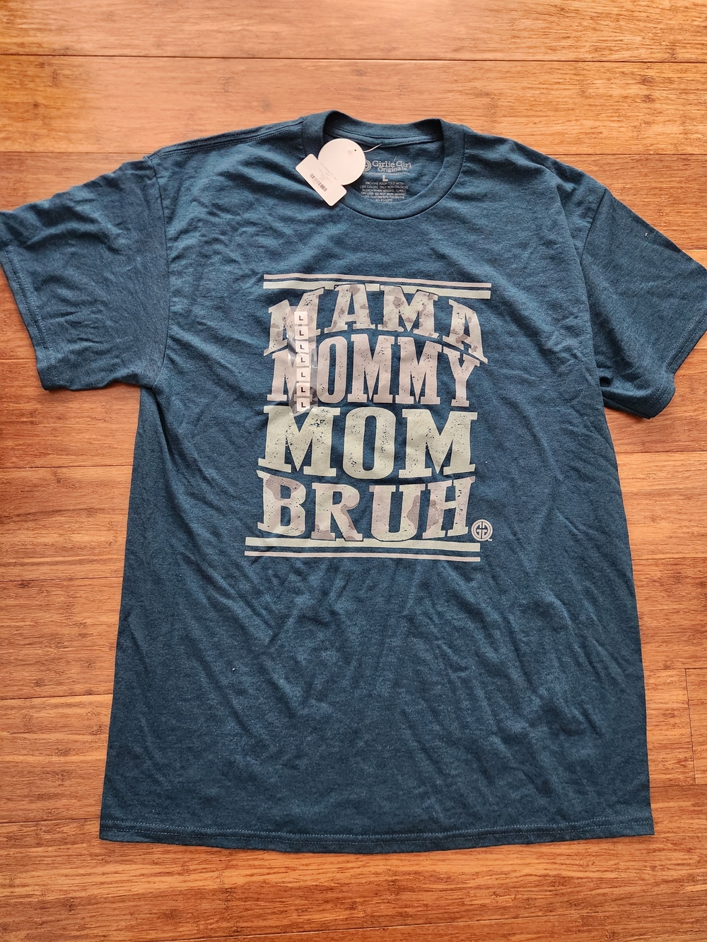 New Women's Graphic Short Sleeve Mama Mommy Mom Tee Shirt Tshirt Camo, Large